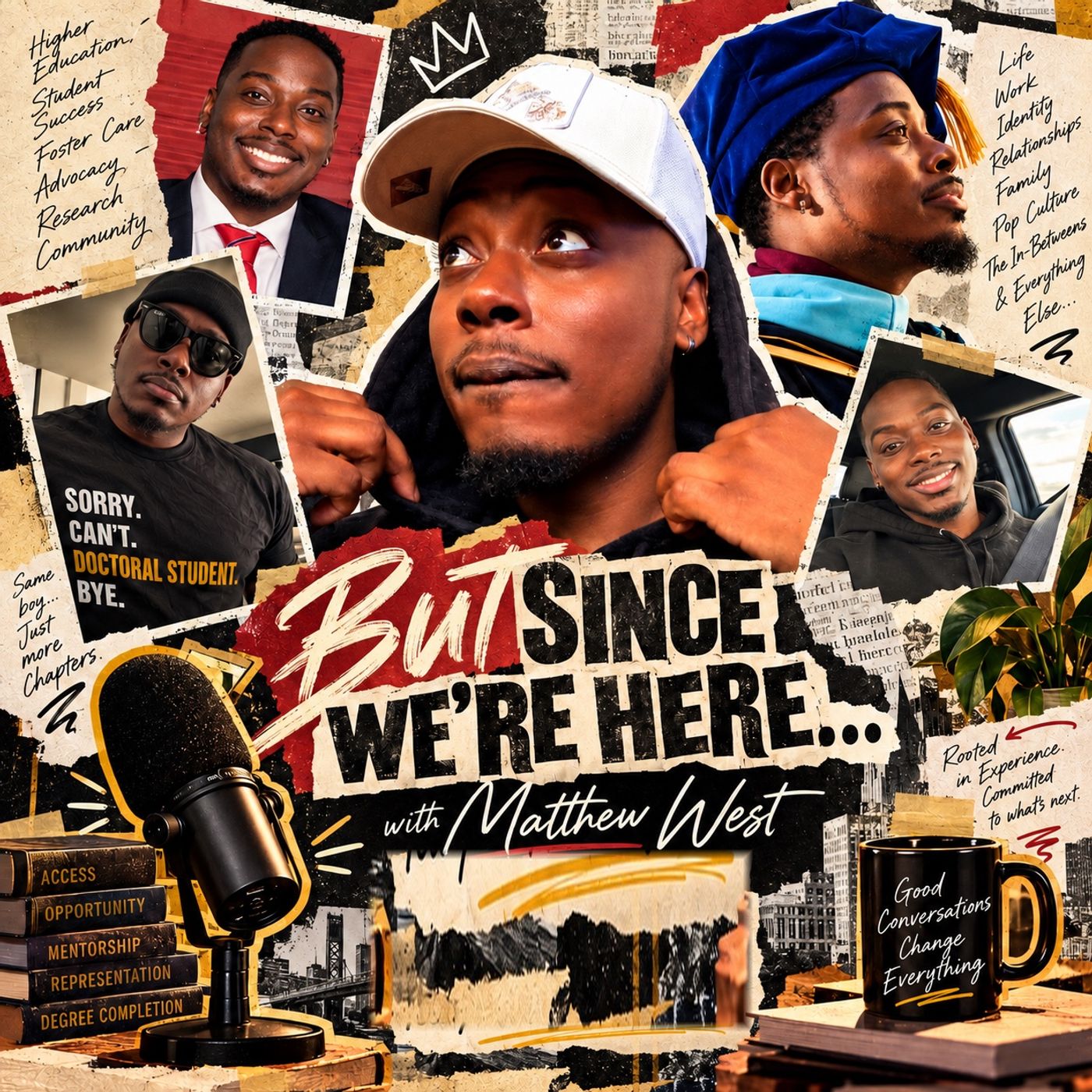 But, Since We're Here... podcast artwork