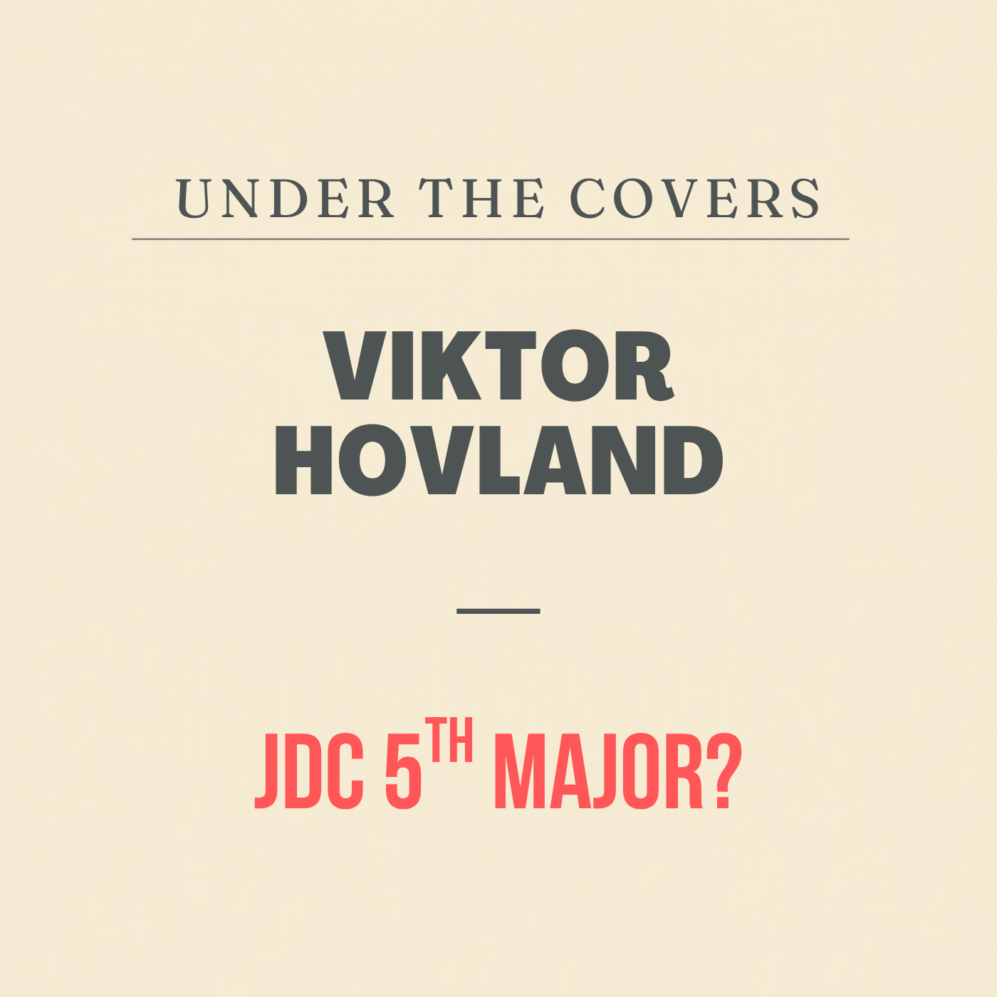 Cover art for Viktor Hovland beats Scottie + JDC 5th Major?
