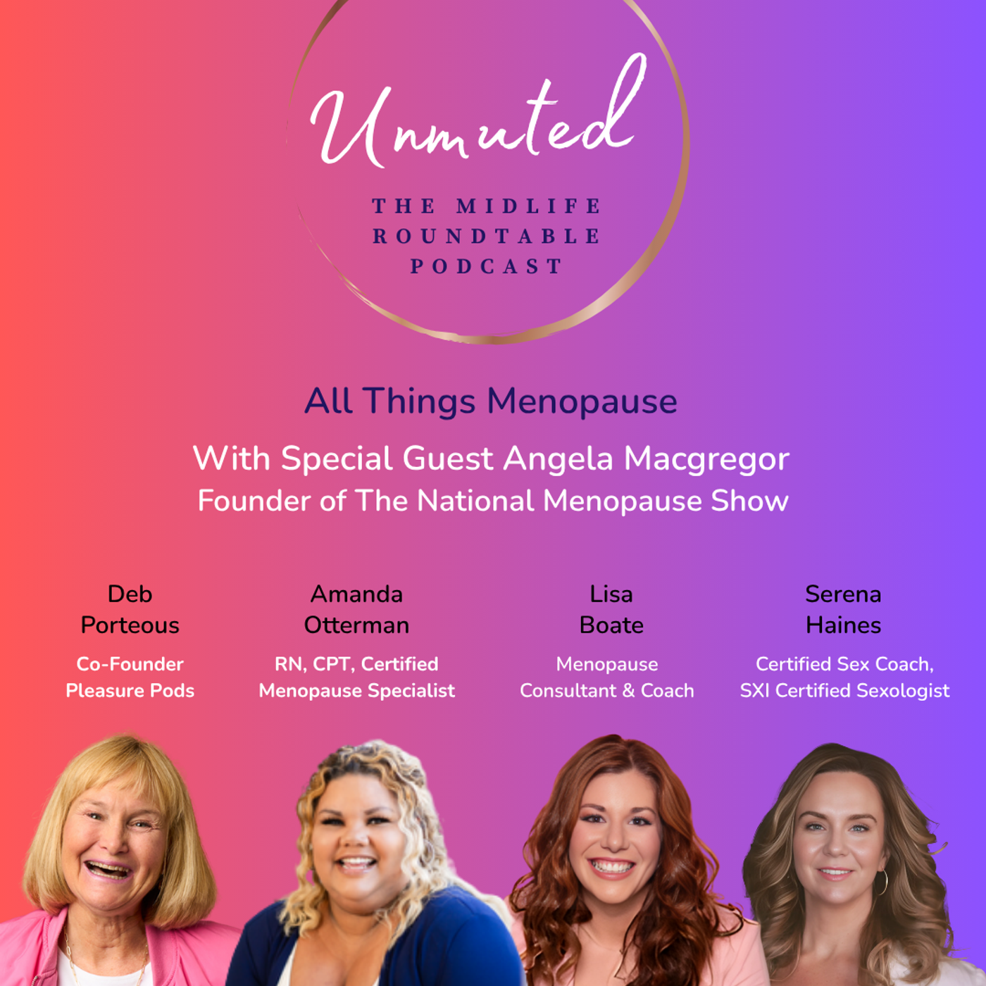Unmuted Ep. 2 | with special guest Angela MacGregor: Empowering Women Through Menopause Education episode artwork
