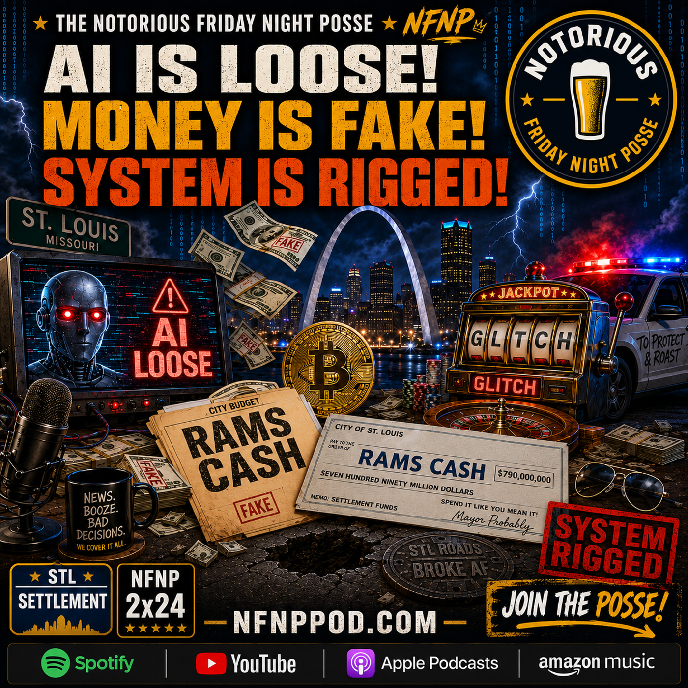 AI Is Loose! Money Is Fake! The System Is Rigged! STL Rams Cash | NFNP 2x24 episode artwork