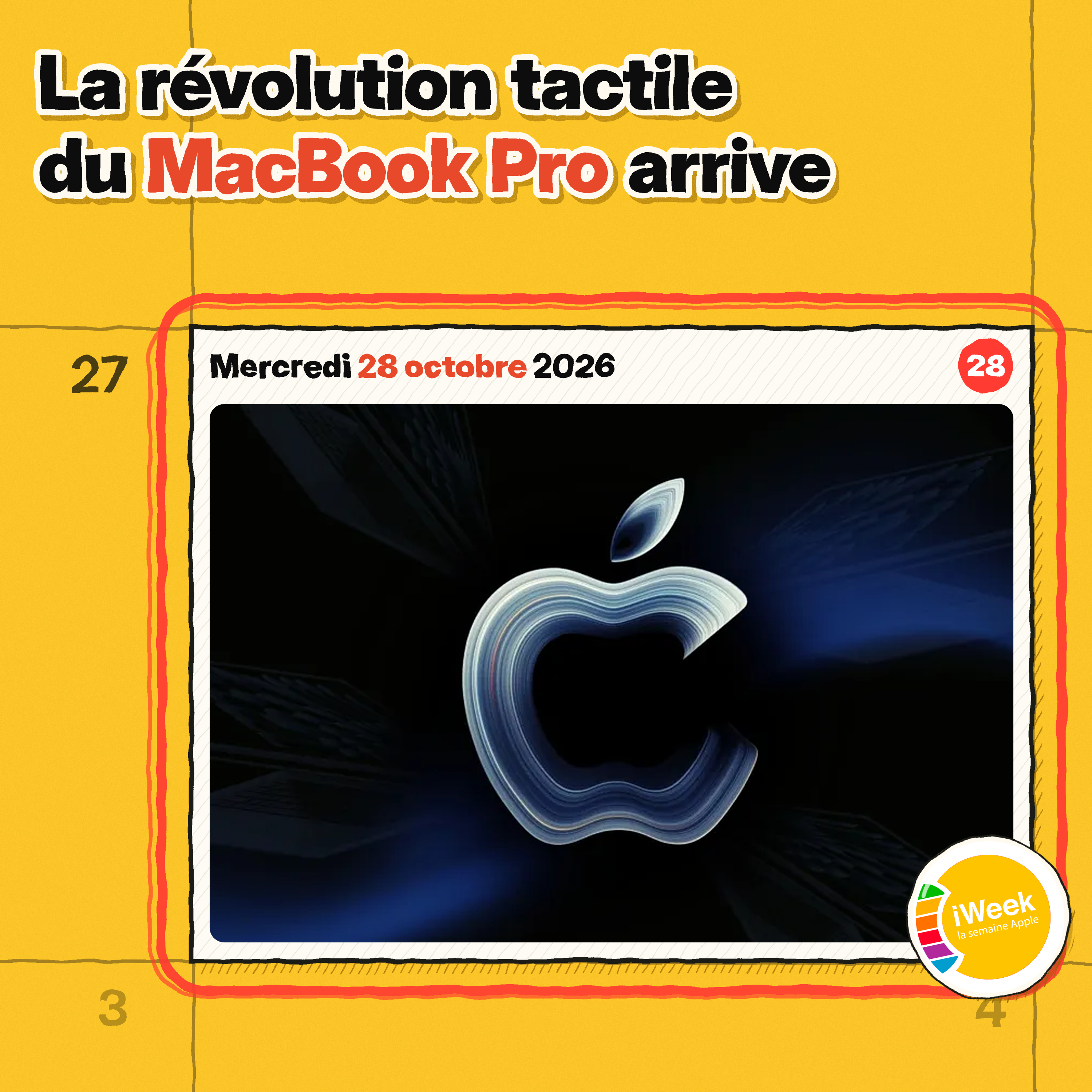 La révolution tactile du MacBook Pro... arrive, le 28 octobre
