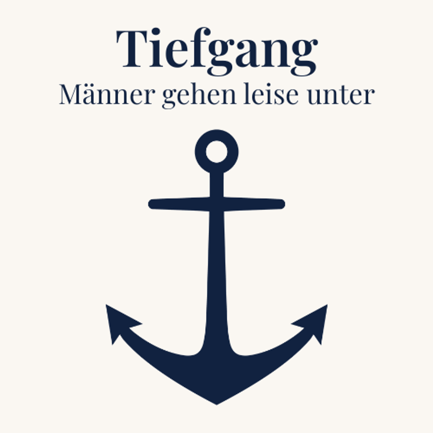 Tiefgang. Männer gehen leise unter