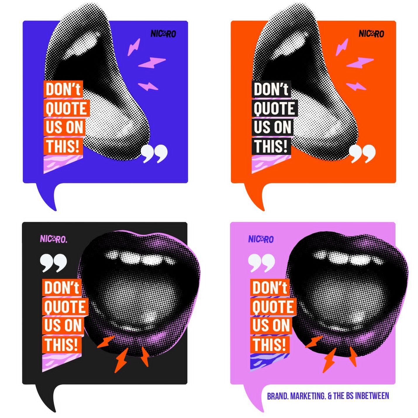 Don't quote us on this: brand, marketing and the BS in between podcast artwork