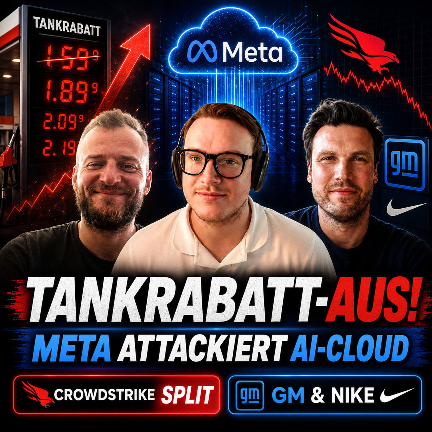 Tankrabatt-Aus eskaliert, Meta attackiert AI-Cloud, CrowdStrike Split, EARNINGS: GM & Nike | #31 episode artwork