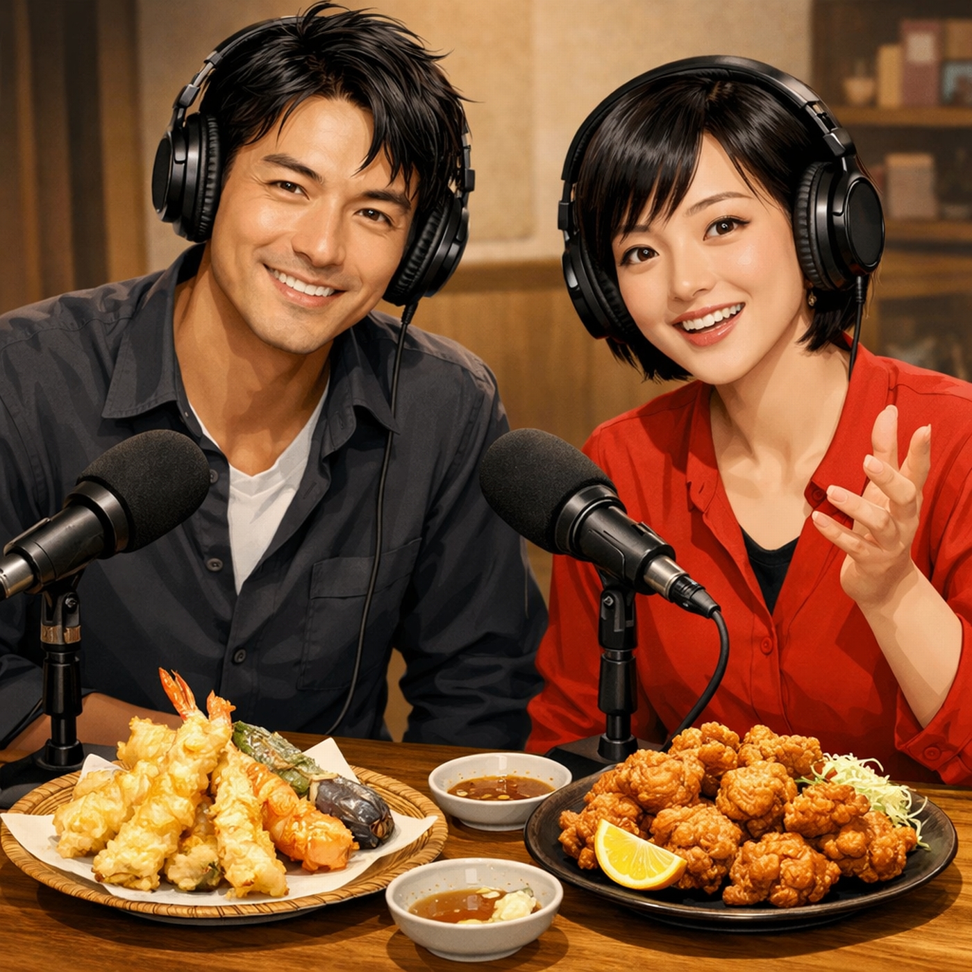  Japanese teacher and a Chinese assistant professor about tempura and fried chicken episode artwork