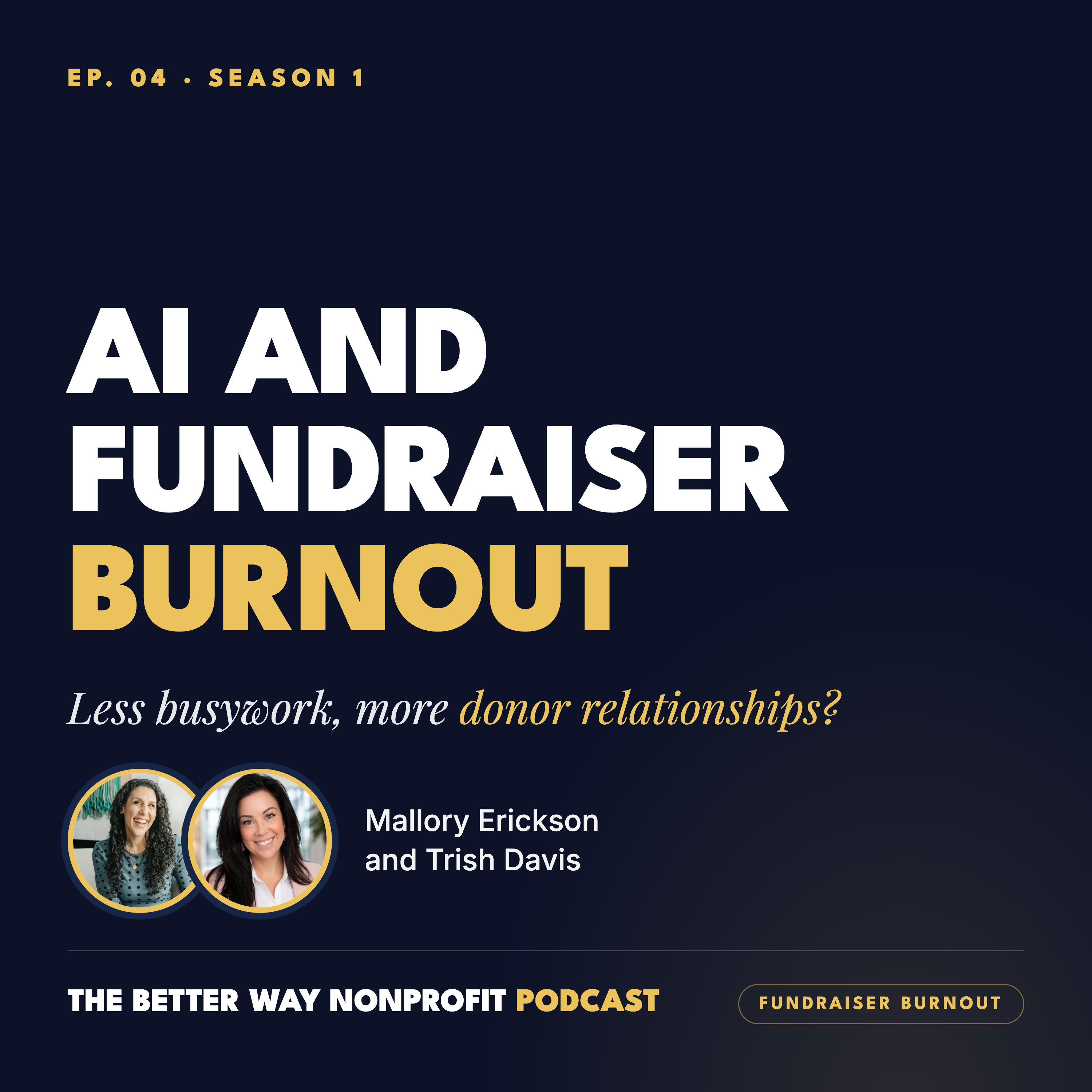 Episode 4 | Can AI Help Fundraiser Burnout & Donor Relationships? | Mallory
Erickson & Trish Davis
