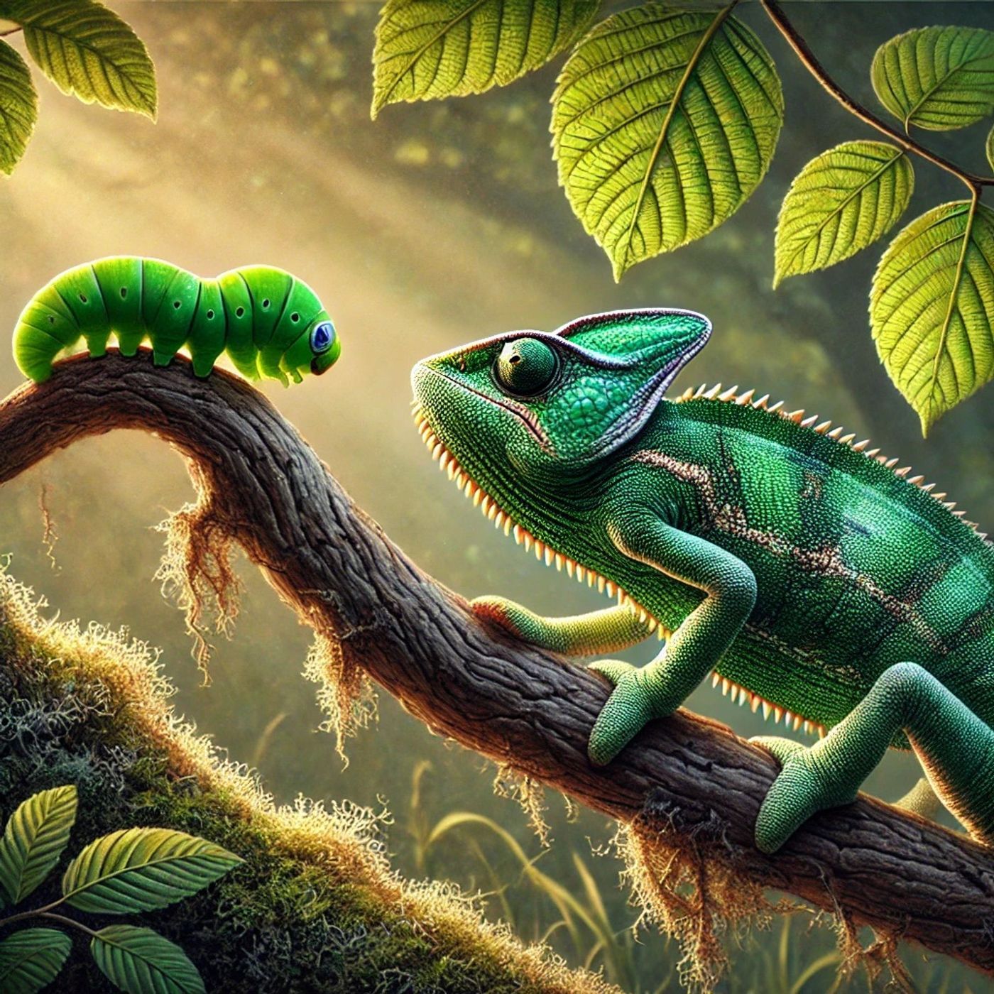 The Chameleon and The Caterpillar podcast artwork