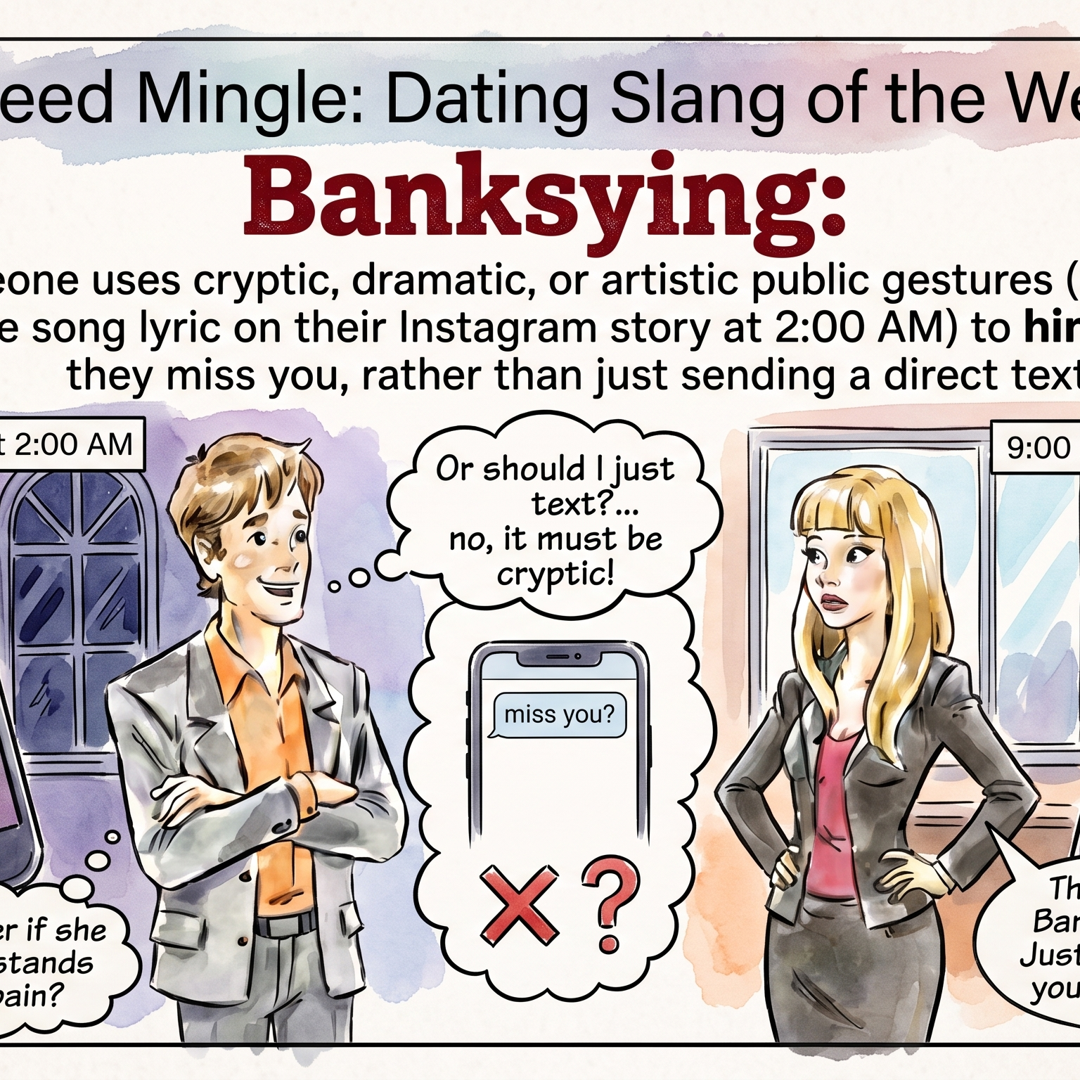 SPEED MINGLES DATING SLANG OF THE WEEK: "BANKSYING" episode artwork