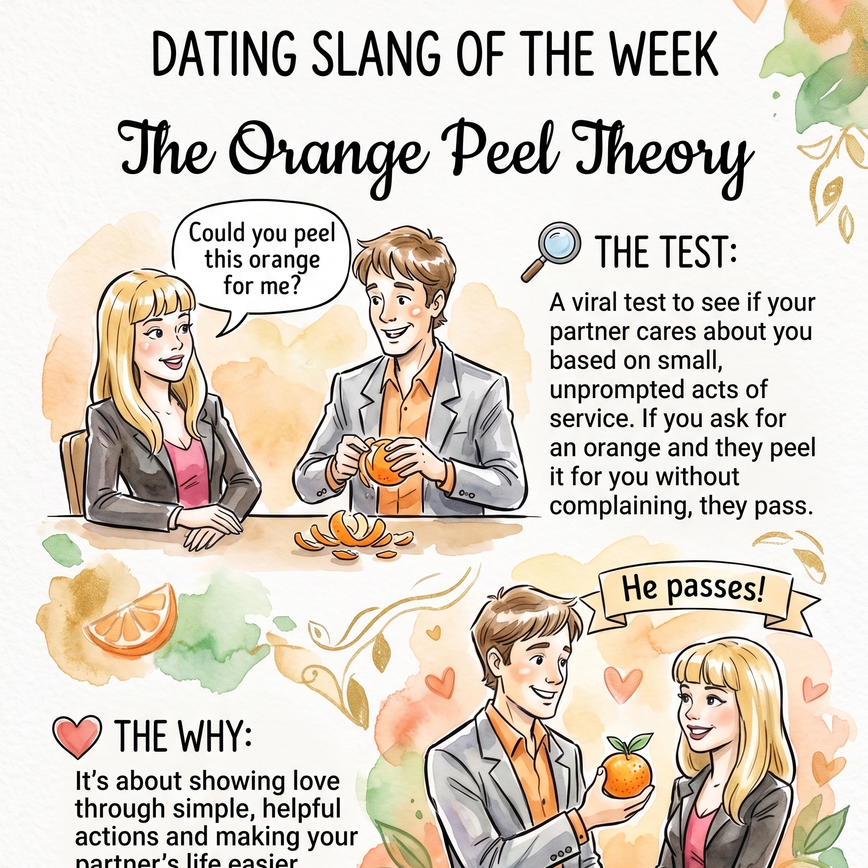 🍊 Speed Mingle's Dating Slang of the Week: The "Orange Peel Theory" 🍊 episode artwork
