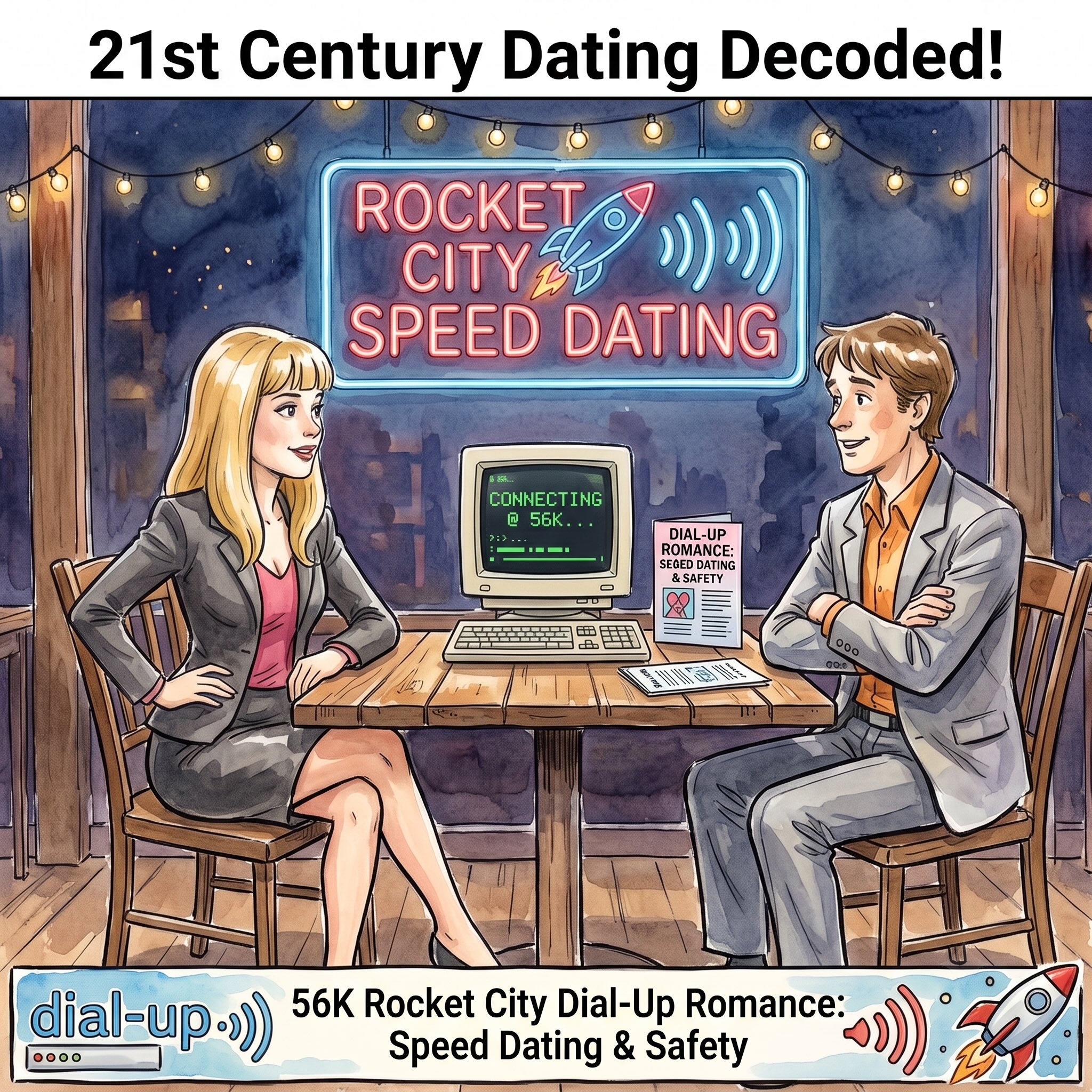 56k Rocket City Dial-Up Romance: Speed Dating & Safety episode artwork