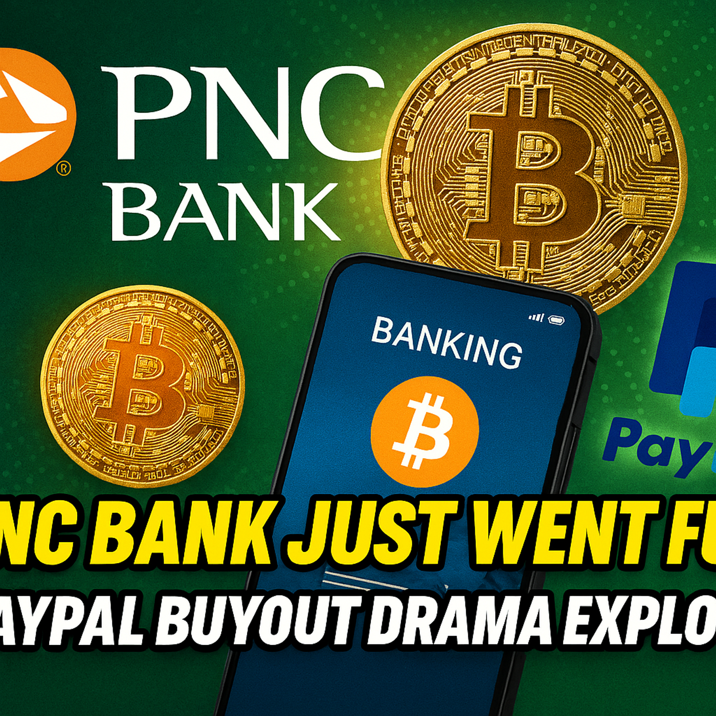 PNC Bank Just Went FULL Crypto – Bitcoin in Your Bank App?! + PayPal Buyout Drama Explodes. ep40 episode artwork