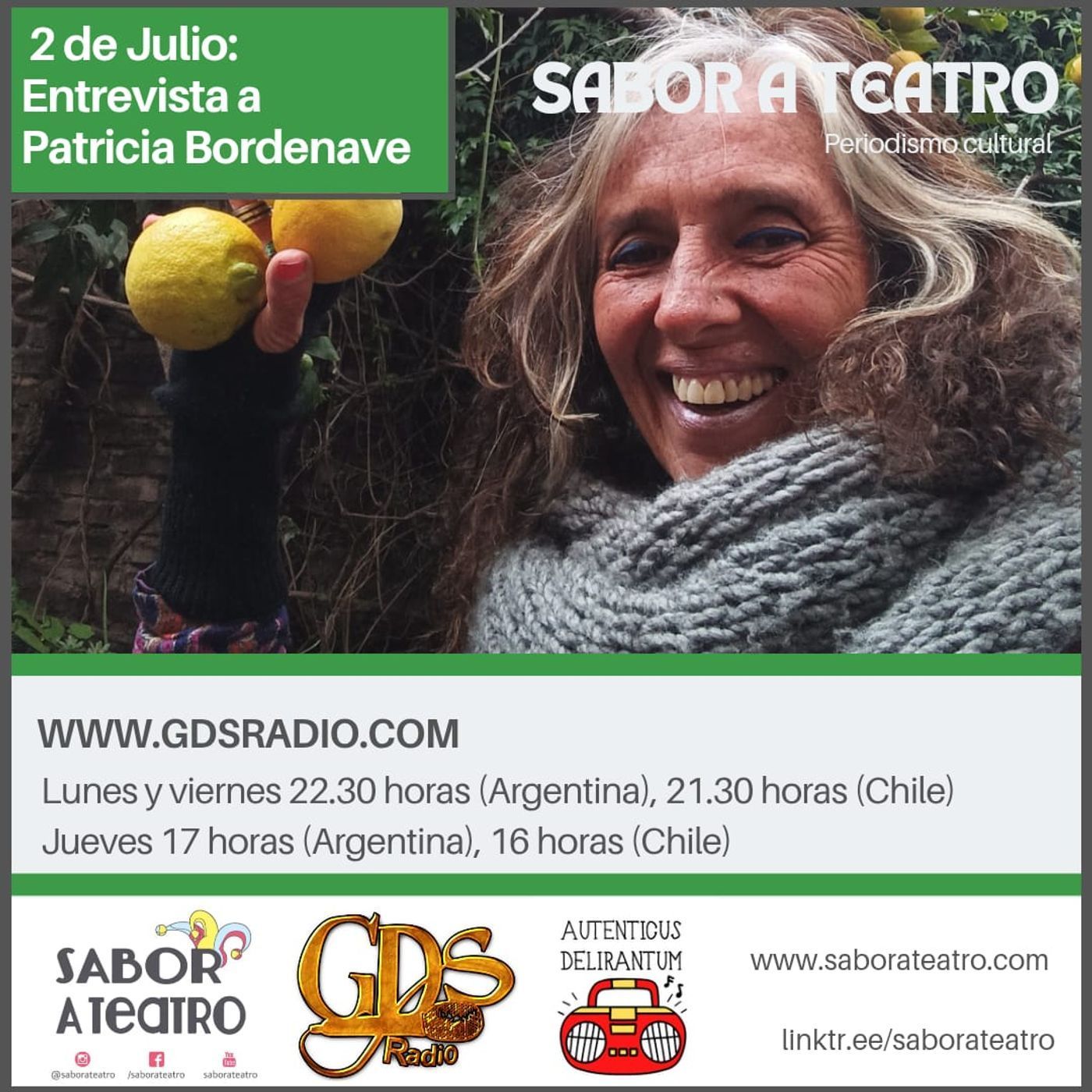 Sabor a teatro. Hoy: Patricia Bordenave episode artwork