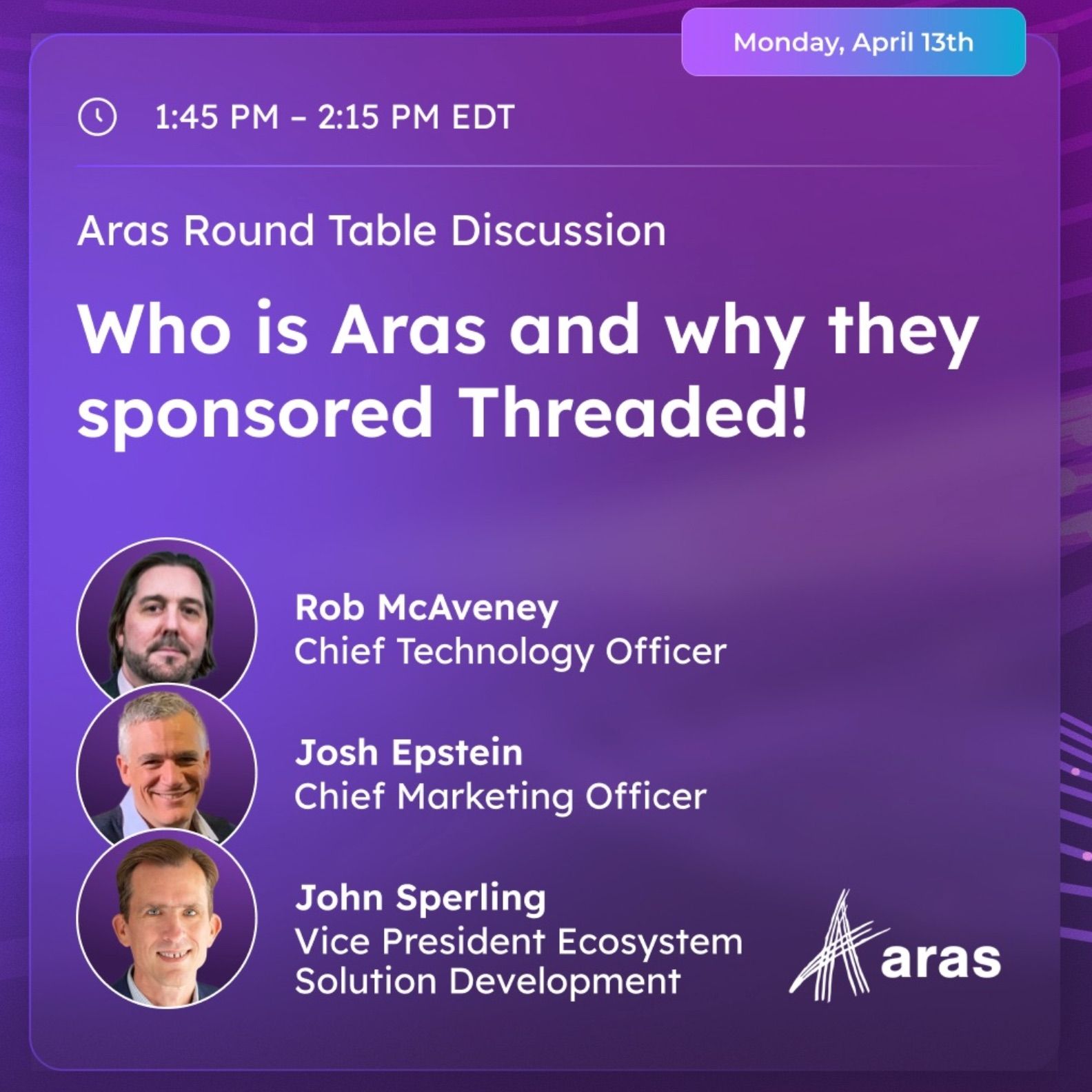 Threaded Miami: Aras Overview for Startups episode artwork
