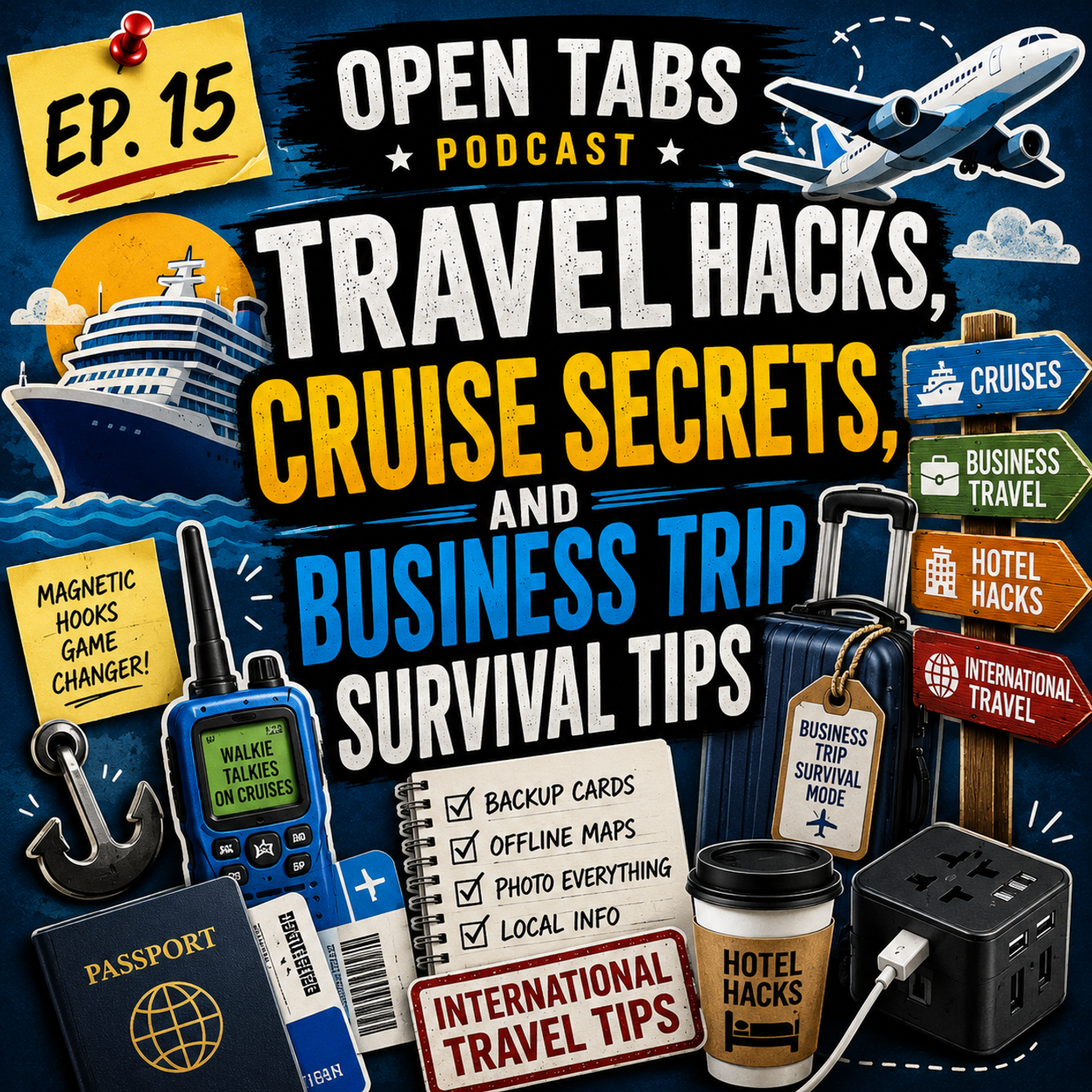 Travel Hacks, Cruise Secrets, and Business Trip Survival Tips | Open Tabs Podcast Ep. 15 episode artwork