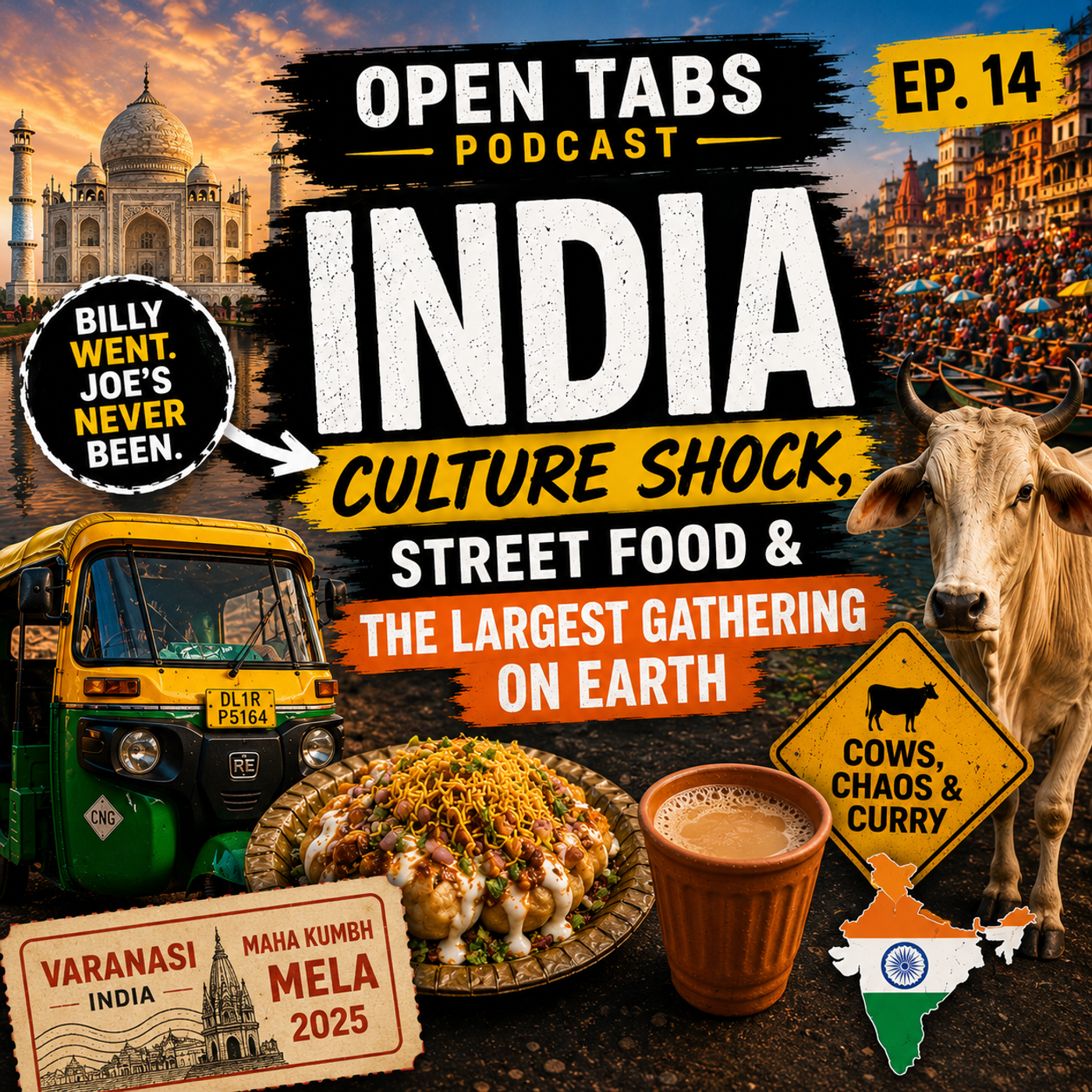 India, Street Food Chaos, and the Largest Human Gathering on Earth | Open Tabs Podcast Ep. 14 episode artwork
