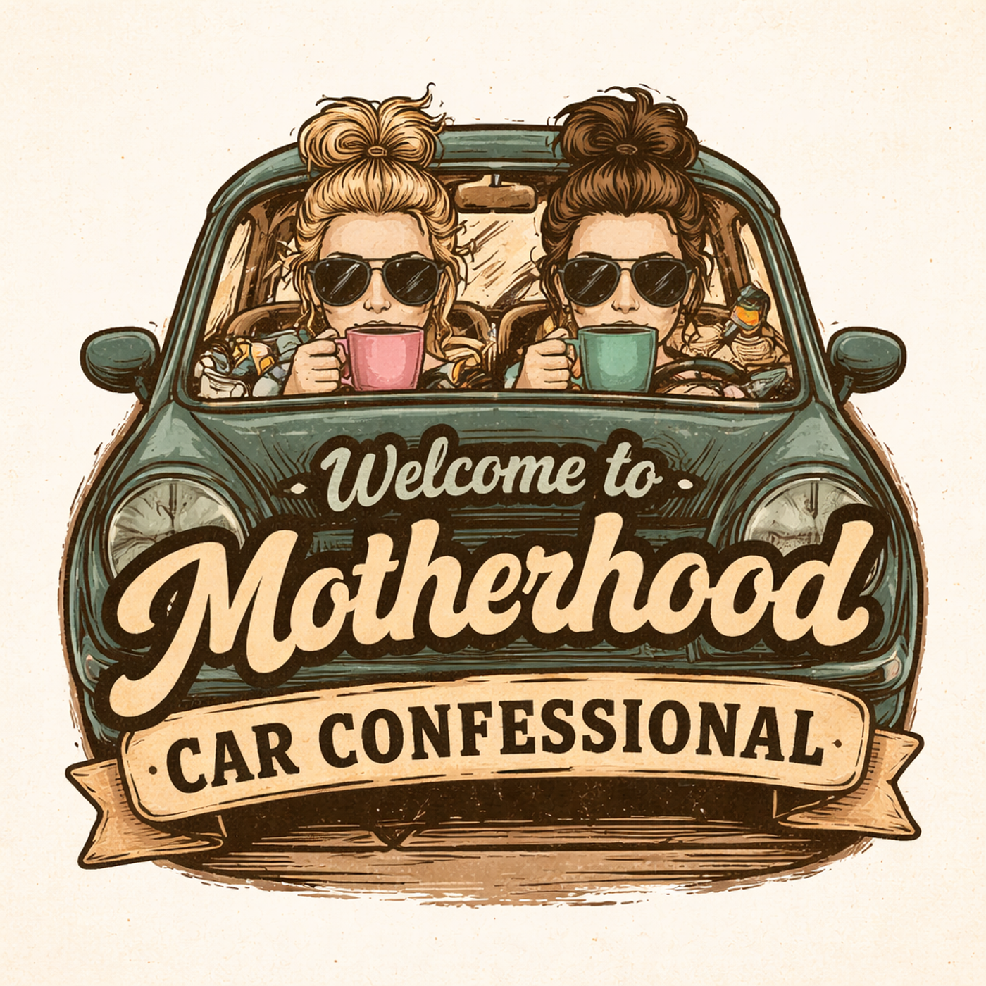 Motherhood car confessionals podcast artwork