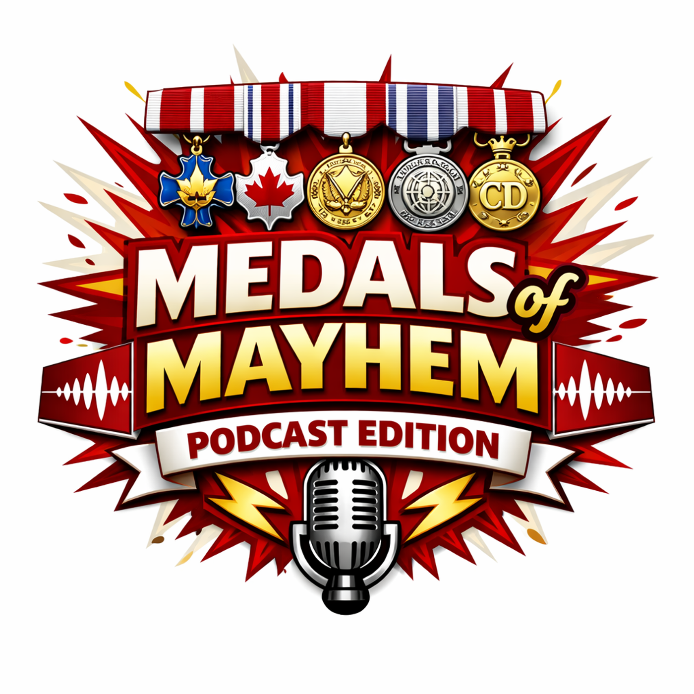 Medals of Mayhem podcast artwork