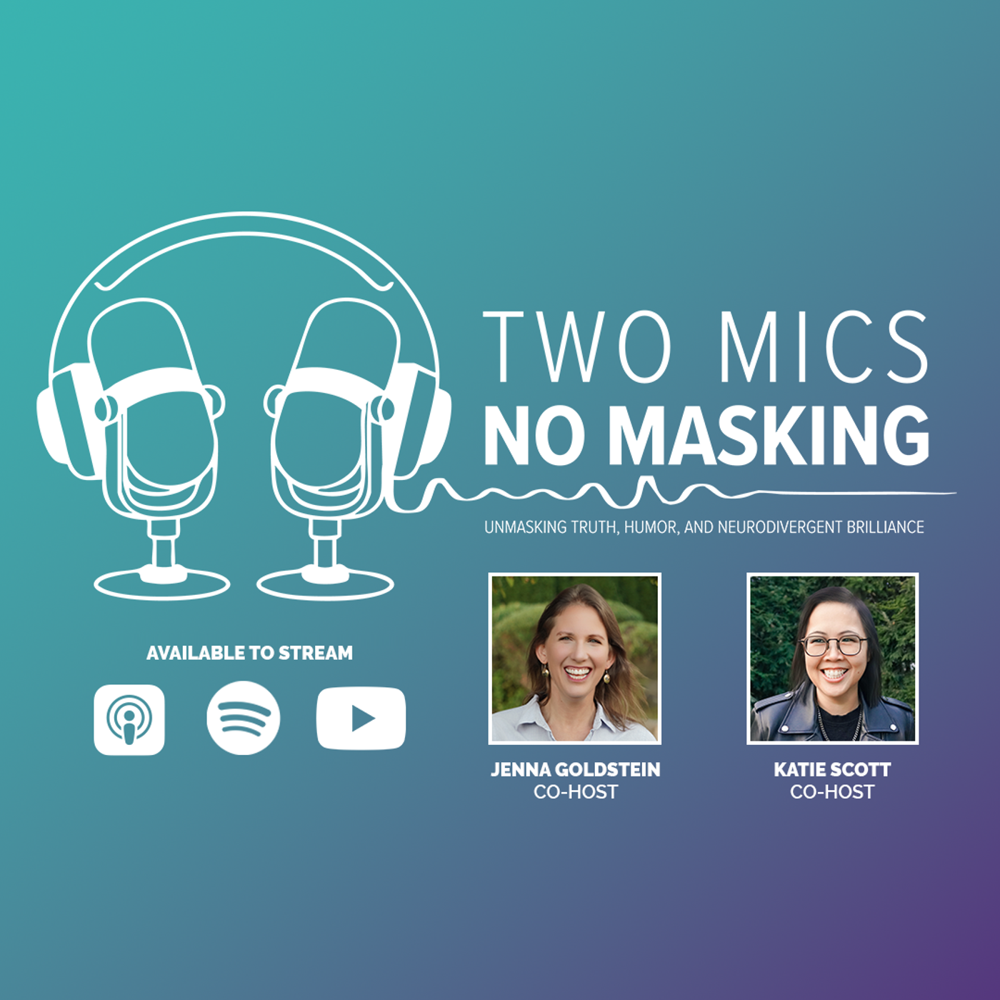 Two Mics, No Masking podcast artwork